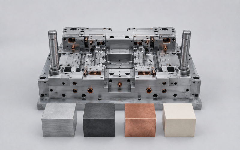 Comparison and selection of materials for amorphous alloy molds