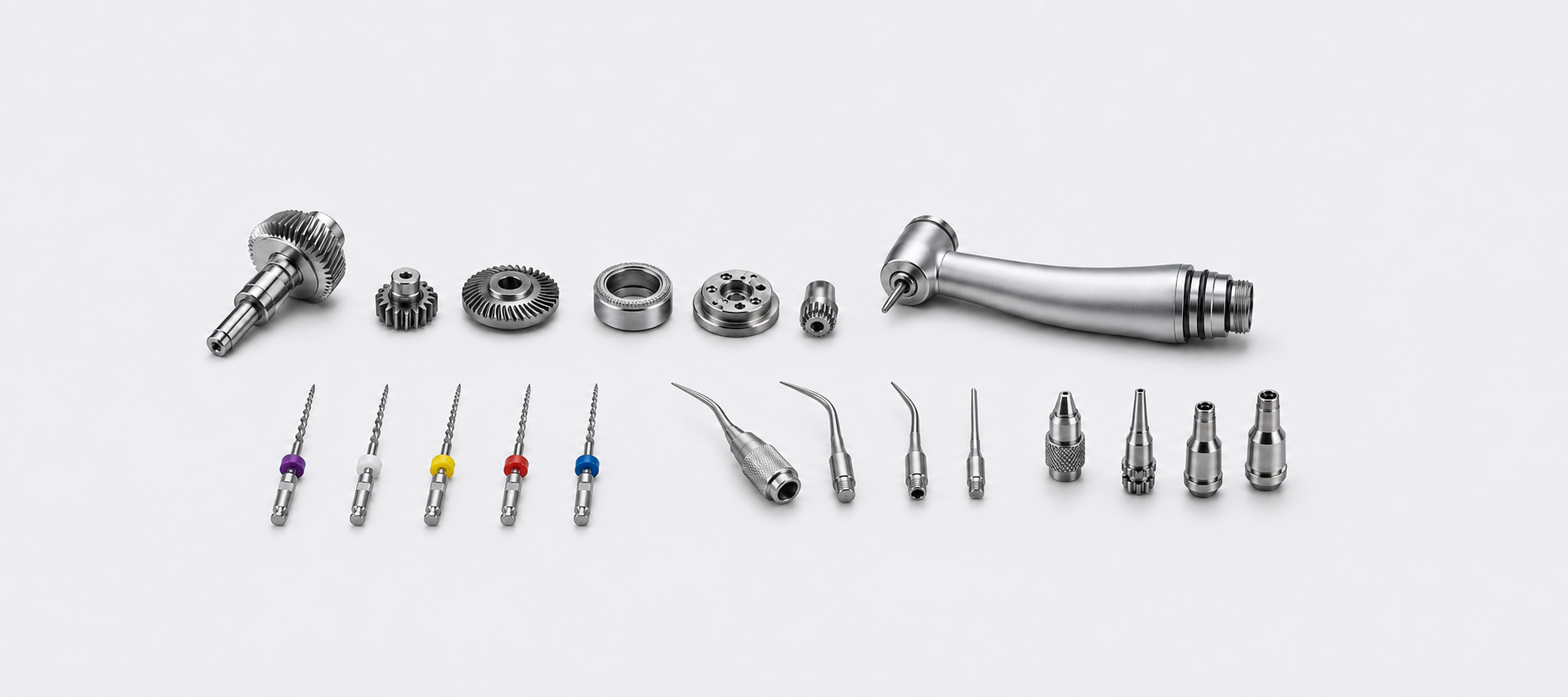 Amorphous alloy precision components for dental handpieces and endodontic instruments