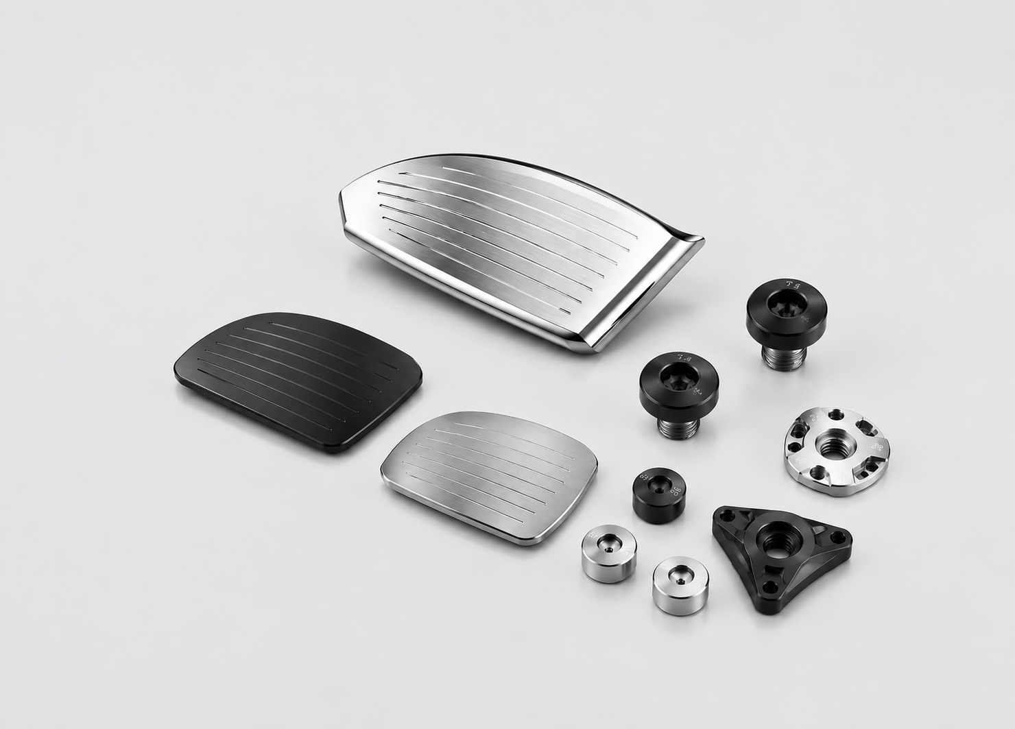 High-end golf club components including face inserts, putter weights and precision weight systems made with amorphous alloy materials