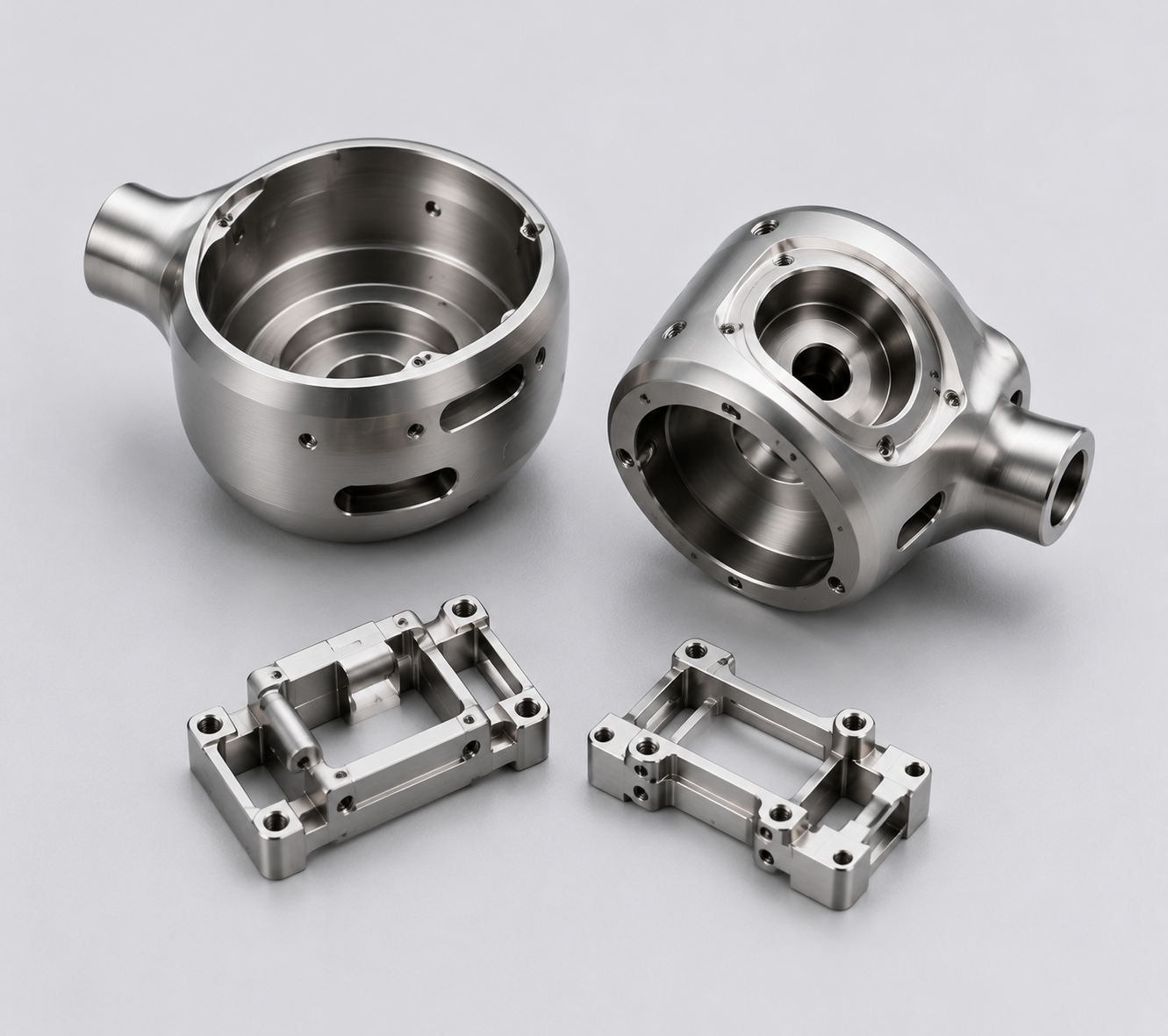 Precision machined amorphous alloy high-end earphone components including dynamic driver housings and balanced armature brackets