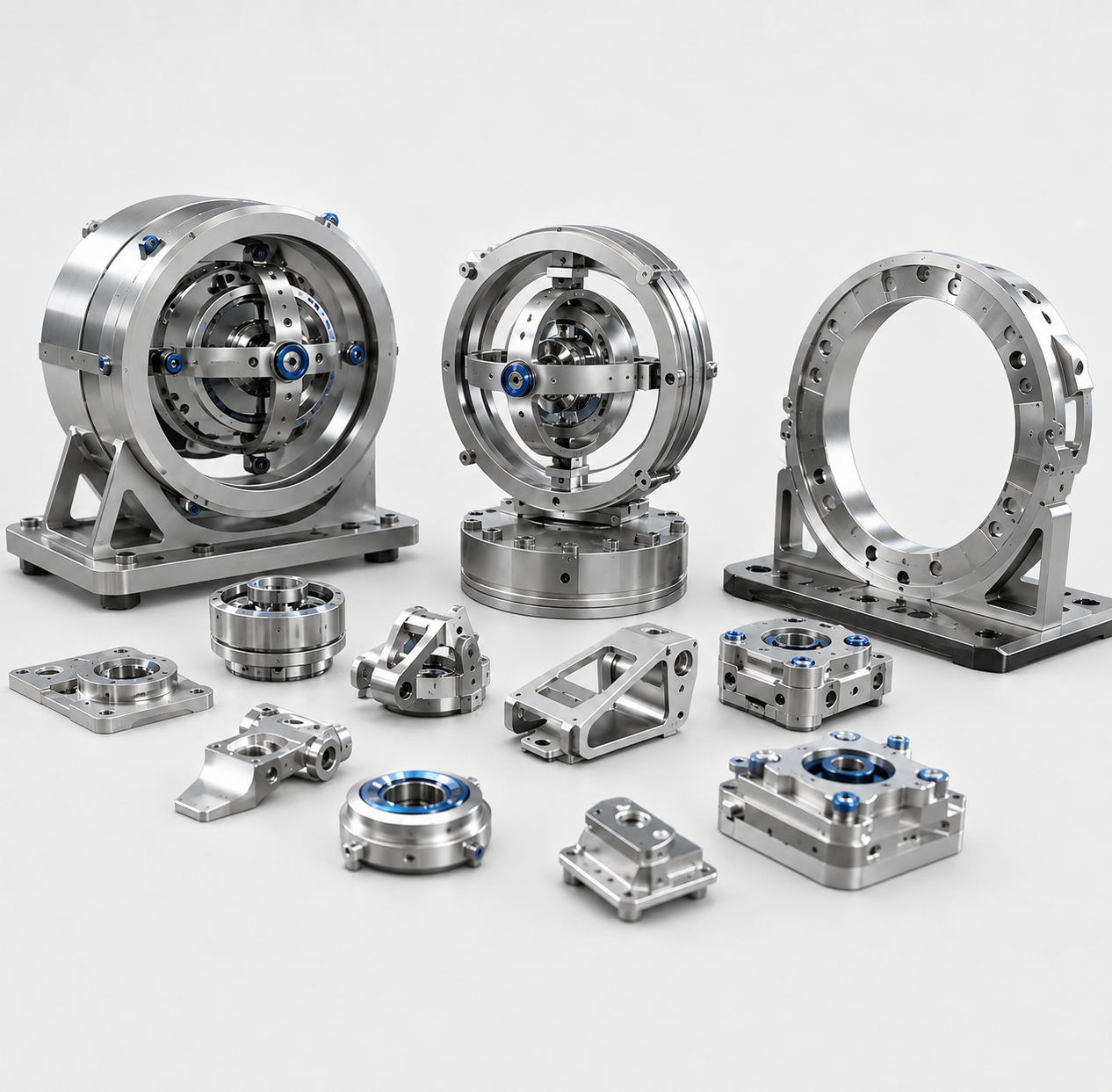 Precision inertial navigation components manufactured with advanced amorphous alloy materials for aerospace applications