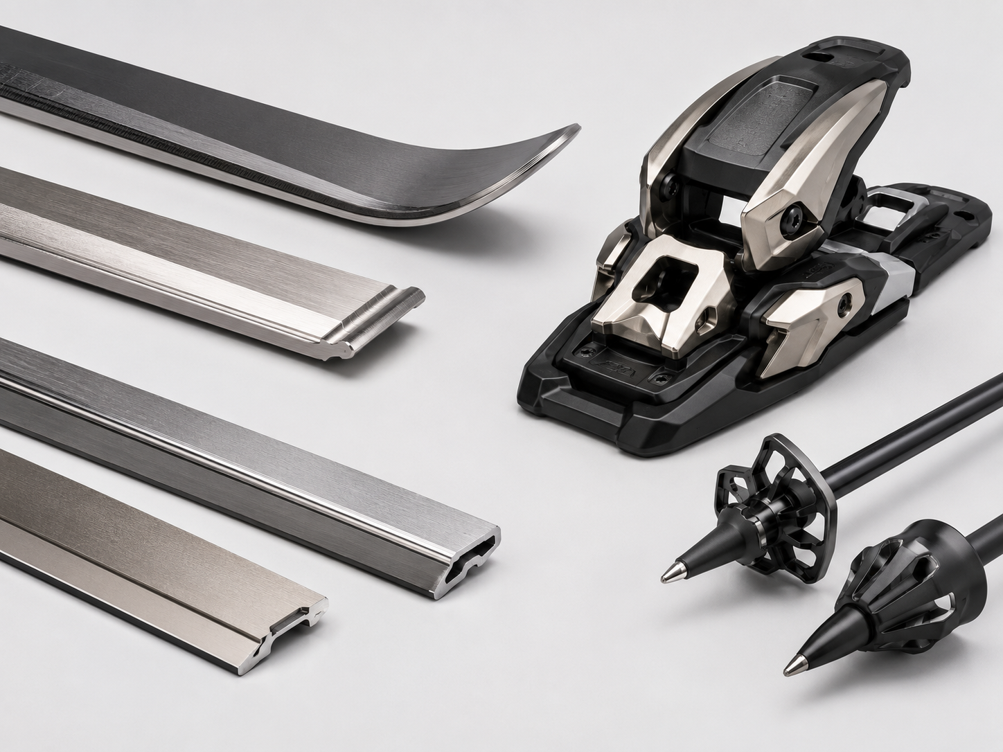 Durable outdoor equipment components produced with amorphous alloy materials for corrosion resistance and high mechanical performance