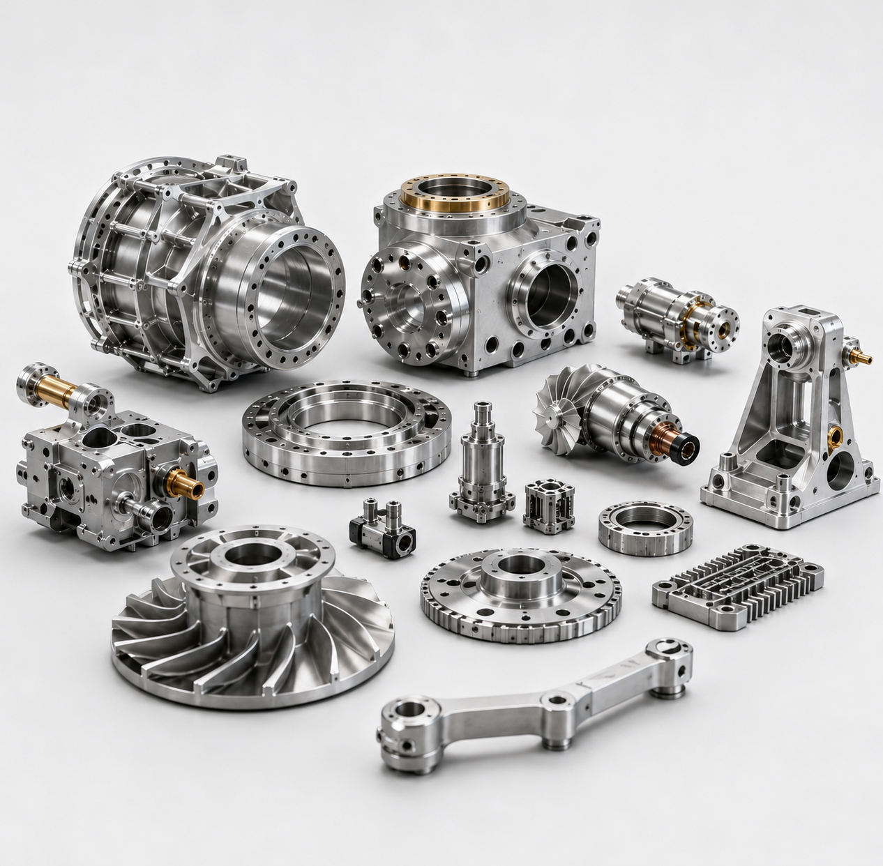Precision propulsion and power-system components manufactured with advanced amorphous alloy materials for aerospace applications