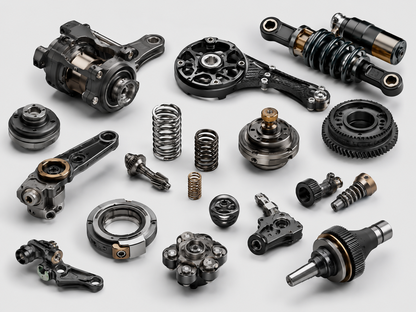 High-performance sports transmission components made from amorphous alloys, offering wear resistance, precision and stable mechanical performance