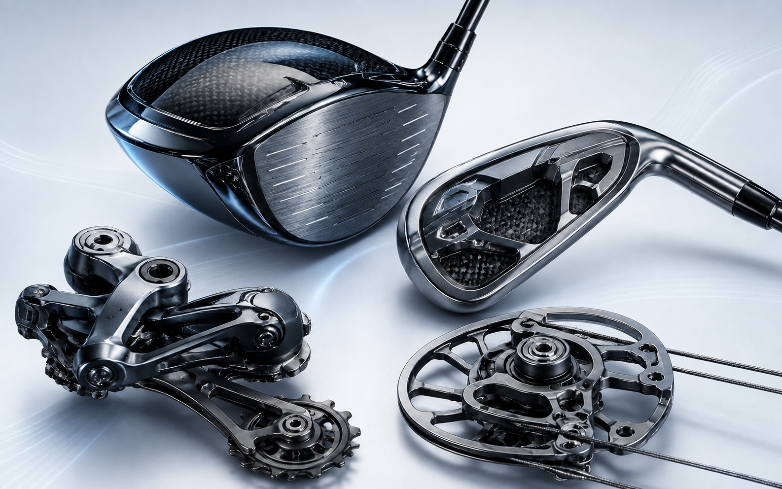Amorphous alloy components for high-end golf, cycling and archery equipment