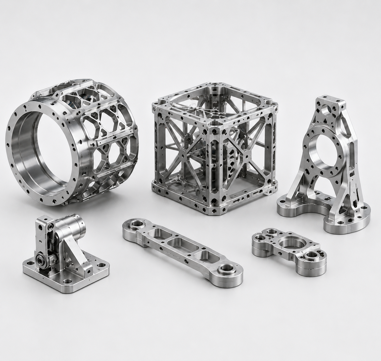 Precision aerospace structural components for satellites and deep-space probes made from high-performance amorphous alloys