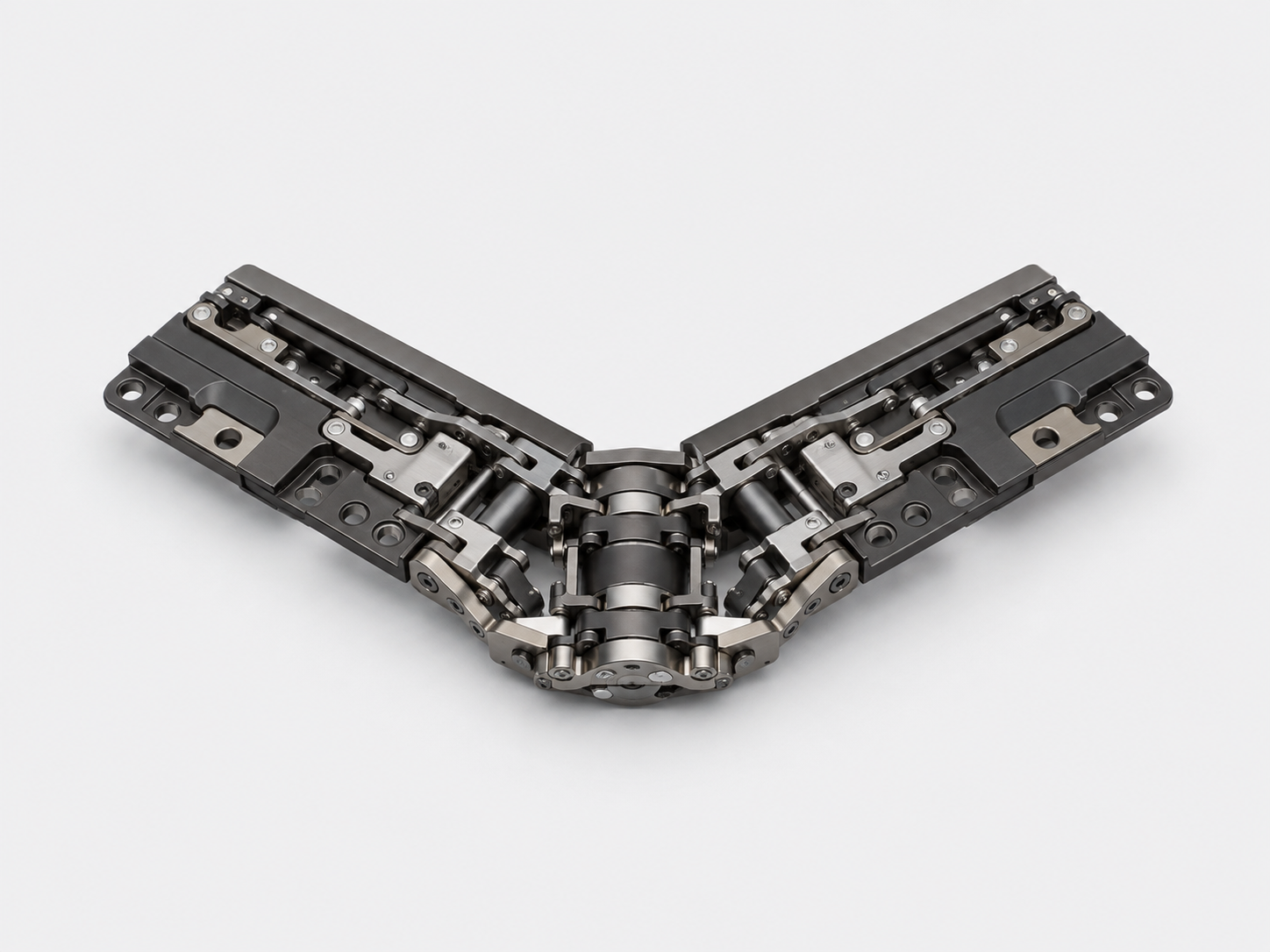 Amorphous alloy folding phone hinge assembly