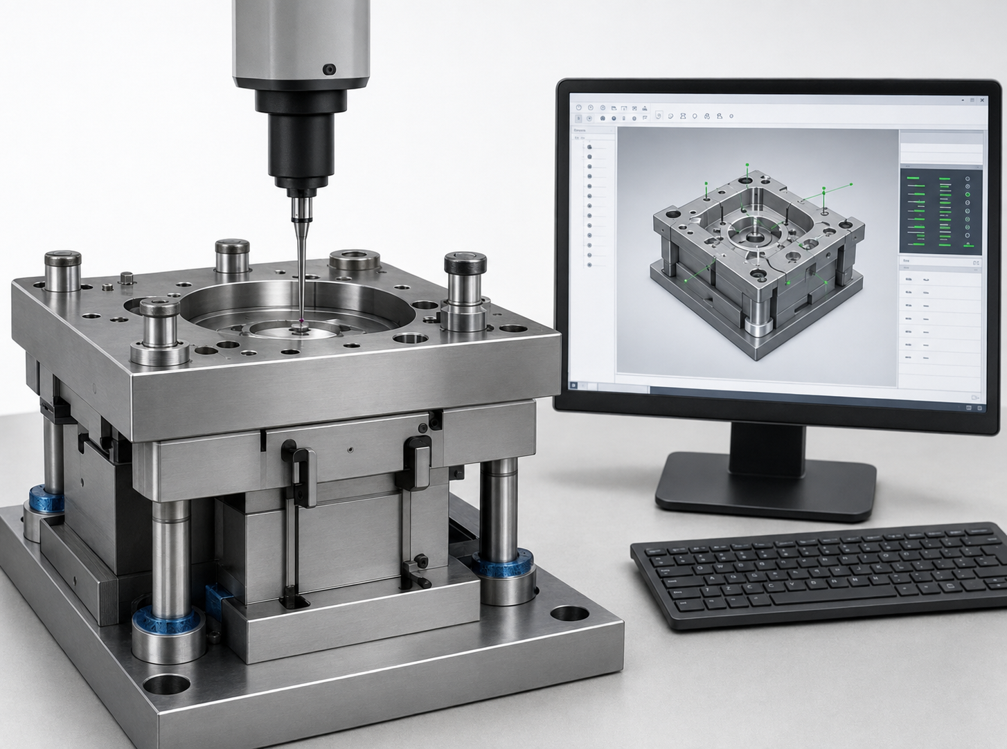 CMM inspection and acceptance of an amorphous alloy mold