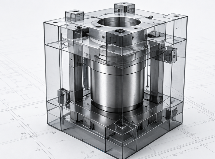 3D structural design of an amorphous alloy mold